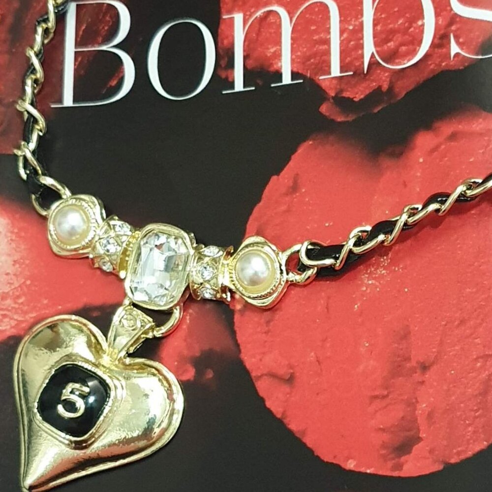 Gold Metal Heart Necklace Pendant Fashion Women Jewelry Formal Accessory Gift